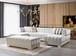 Ariana Ivory Velvet Double Chaise Sectional
