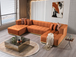 Elisha U Shaped Sectional in Velvet