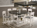 Conner Counter Dining Room Set in Chalk Gray 2849CG-Set by Crown Mark