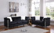 Sofa and Loveseat Set Fara Black Velvet New Era Innovations NEI-S8288-2Pcs-Black