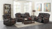 Phoenix Brown 3Pcs Reclining Sofa in Leather NEI-S1987