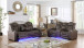 Ash 3Pcs Power Reclining Living Room Set in Polished Micro-Fiber NEI-S9303-3Pcs Brown