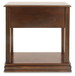Breegin - Brown - Chair Side End Table - Removable Tray