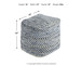 Chevron - Pouf - Blue