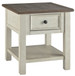 Bolanburg - White / Brown / Beige - Rectangular End Table