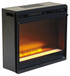 Entertainment - Black - Fireplace Insert Glass/Stone