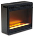 Entertainment Accessories - Fireplace Insert Glass/Stone - Black