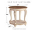 Realyn - White / Brown - Round End Table