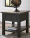 Tyler Creek - Grayish Brown / Black - Rectangular End Table