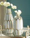 Mohsen - Vase Set (Set of 2) - Gold Finish / White