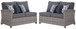 Salem - Gray - Raf / Laf Loveseat W/Cush (Set of 2)