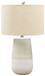 Shavon - Ceramic Table Lamp  - Beige / White