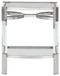 Chaseton - Clear / Silver Finish - Accent Table