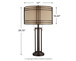 Hanswell - Metal Table Lamp  - Dark Brown