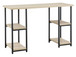 Waylowe - Natural / Black - Home Office Desk - Double-Shelf Pedestal