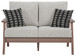 Emmeline - Brown / Beige - Loveseat W/Cushion