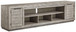 Naydell - XL TV Stand w/Fireplace Option - Gray