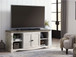 Havalance - Extra Large TV Stand - 2 Doors - Brown / Beige