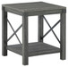 Freedan - Square End Table - Grayish Brown