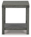 Freedan - Square End Table - Grayish Brown