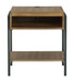 Fridley - Brown / Black - Rectangular End Table