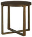 Balintmore - Brown / Gold Finish - Round End Table