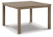 Aria Plains - Brown - Square Dining Table W/Umb Opt