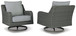 Elite Park - Swivel Lounge w/ Cushion - Gray