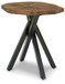 Haileeton - Brown / Black - Round End Table