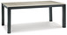 Mount Valley - Black / Driftwood - Rect Dining Table W/Umb Opt