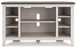 Dorrinson - Two-tone - Corner TV Stand/Fireplace Opt