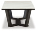 Fostead - White / Espresso - Rectangular Cocktail Table