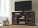 Roddinton - Dark Brown - 2 Pc. - 74" TV Stand With Electric Infrared Fireplace Insert