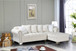 Royal 2Pcs L Shaped Sectional in Velvet with Chrome Legs by Happy Homes