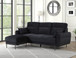 Lily L Shaped Sectional in Fabric by Happy Homes