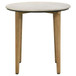 Aldis - Round Marble Top End Table - White And Natural