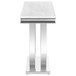 Kerwin - U - Base Stone Top Entryway Sofa Console Table - Chrome