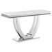 Kerwin - U - Base Stone Top Entryway Sofa Console Table - Chrome