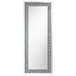 Valerie - Crystal Inlay Rectangle Floor Mirror - Silver