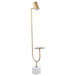 Jodie - Round Base Floor Lamp - Antique Brass And Gray