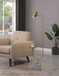 Jodie - Adjustable Floor Lamp Side Table - Antique Brass