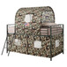 Camouflage - Tent Loft Bed With Ladder - Army Green