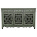 Madeline - 3-Drawer Scrollwork Accent Cabinet - Antique Green