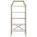 Serena - 5-Tier Tempered Glass Shelves Bookcase - Matte Gold