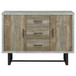 Abelardo - 3-Drawer Accent Cabinet - Weathered Oak And Cement