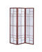 Katerina - 3-Panel Folding Floor Screen - White And Cherry