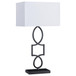 Leorio - Rectangular Shade Table Lamp - White And Black