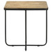 Elyna - Square Accent Table - Travertine And Black