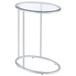 Kyle - Oval Snack Table - Chrome And Clear