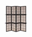 Iggy - 4-Panel Folding Screen With Removable Shelves Tan And - Cappuccino